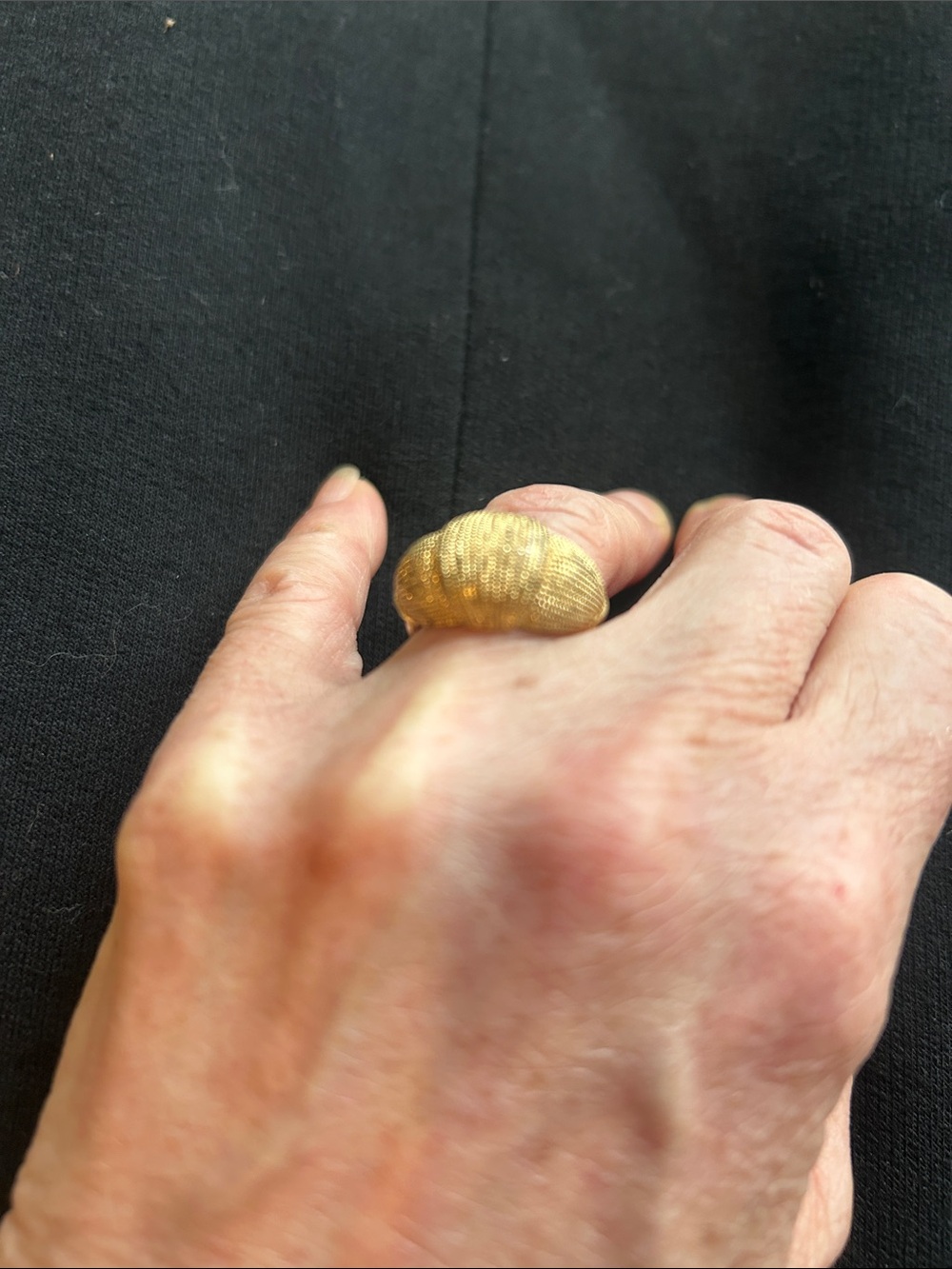 Textured Dome Statement Ring - Gold